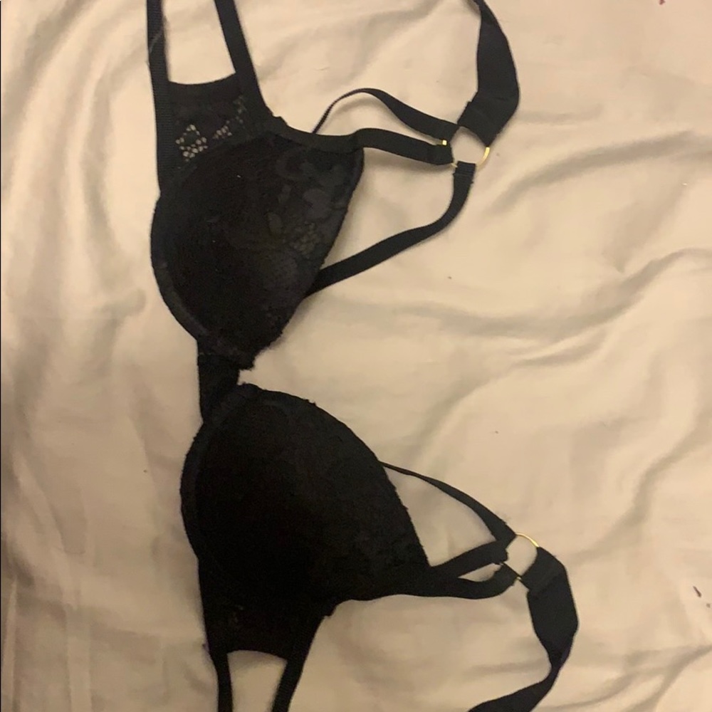 Black lace sexy bra
